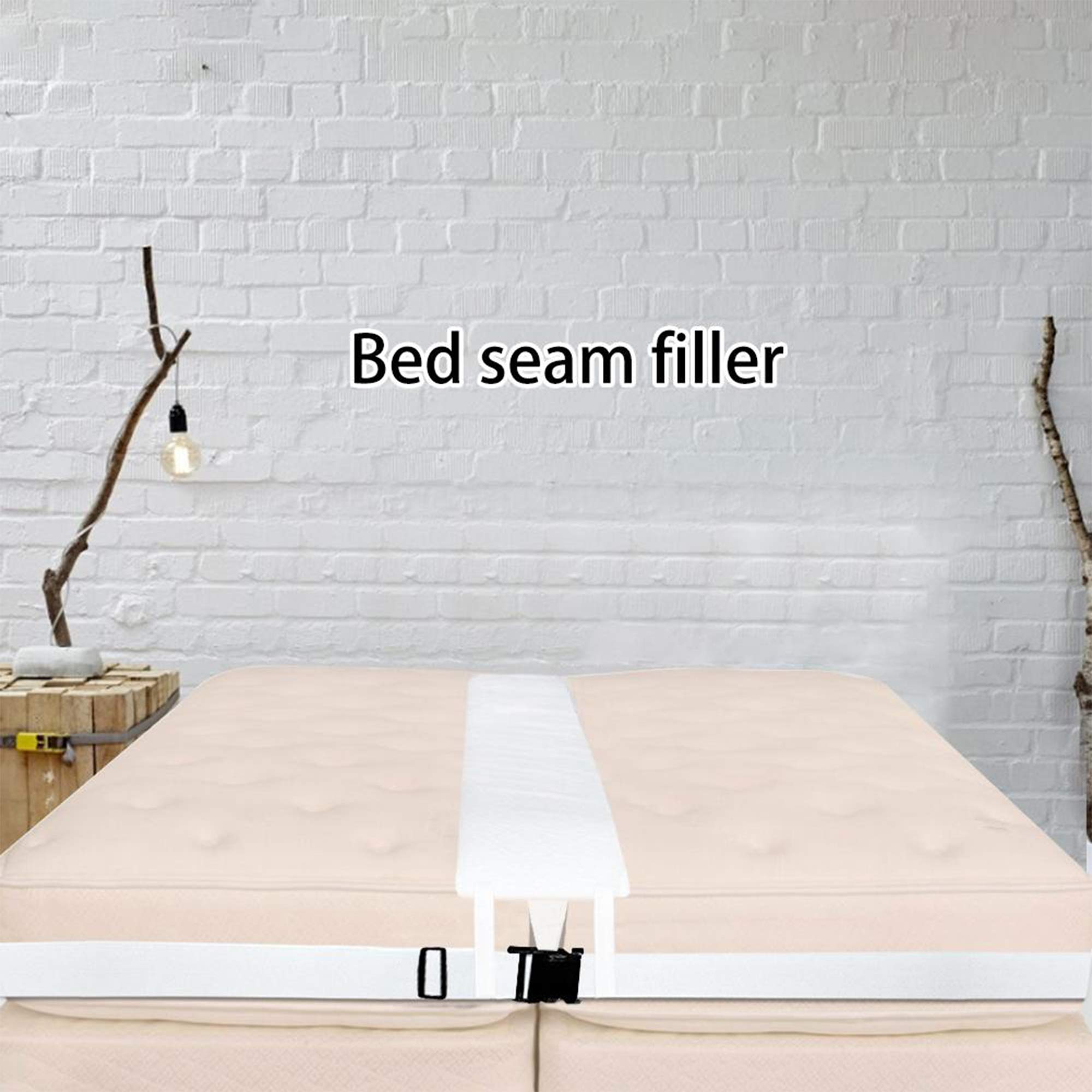 HIOD Bed Bridge Mattress Connector - Twin to King Size Gap Filler Pad, Converts Two Single Mattresses into King Bed - Perfect for Couples & Family Bed Sharing