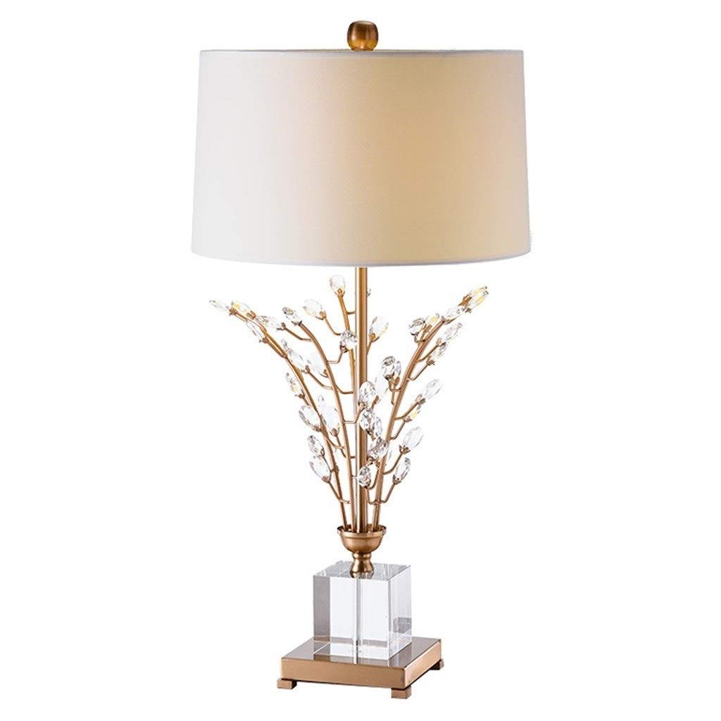 SHUTING2020 Crystal Table Lamp - Modern Gold Nightstand Lamp for Bedroom, Living Room, Hotel & Cafe Decor | Elegant Decorative Lighting for Home & Commercial Spaces