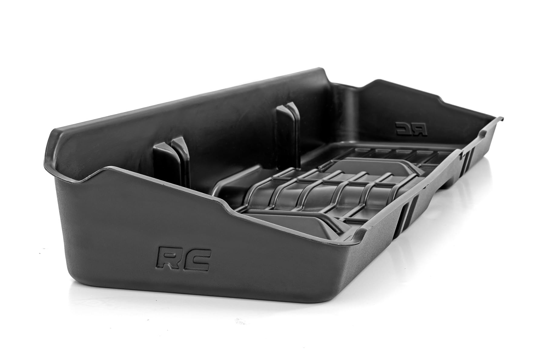 Rough Country Under Seat Storage Organizer for 2007-2013 Chevy Silverado 1500 & GMC Sierra 1500 Crew Cab - Custom Fit Durable Truck Storage Box with Anti-Skid Surface | Perfect for Tools, Emergency Kits & Off-Road Gear Organization