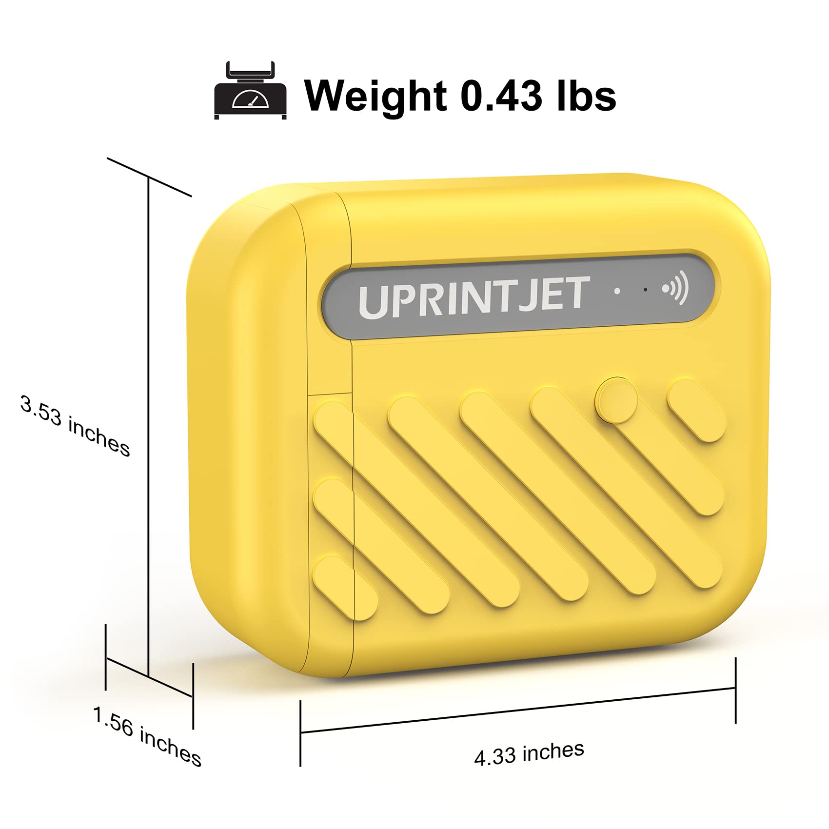 B10 Mini Handheld Inkjet Printer - Wireless WiFi Portable Printer with iOS/Android APP - Print QR Codes, Barcodes, Batch Numbers & Pictures - DIY Date Label Printer (Yellow) - Perfect for Home, Office & Small Business Labeling Needs