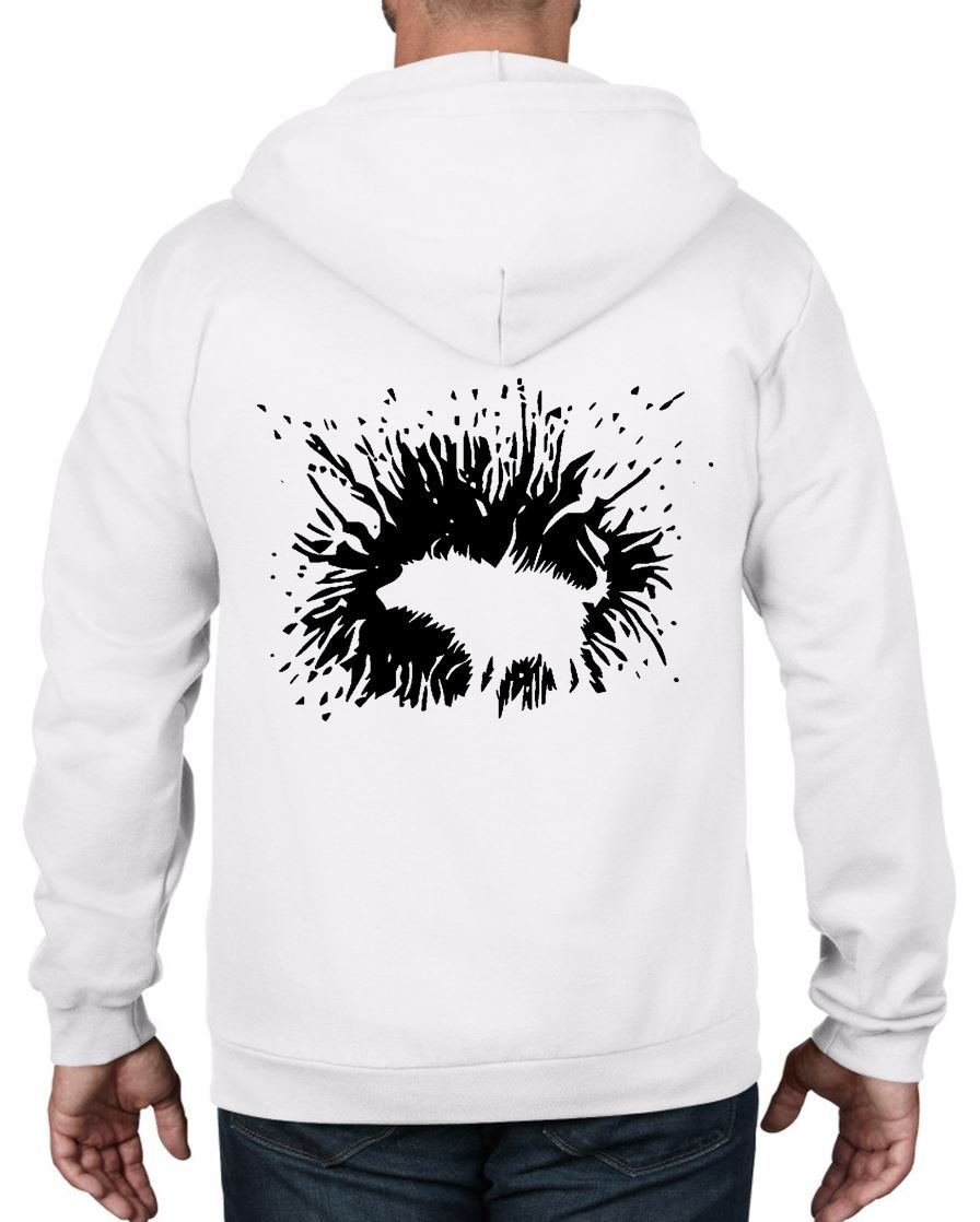 Men's Banksy Shaking Dog Full Zip Hoodie - Stylish Tribal Graphic T-Shirts for Streetwear & Urban Fashion | Perfect for Casual Outfits, Skateboarding & Music Festivals