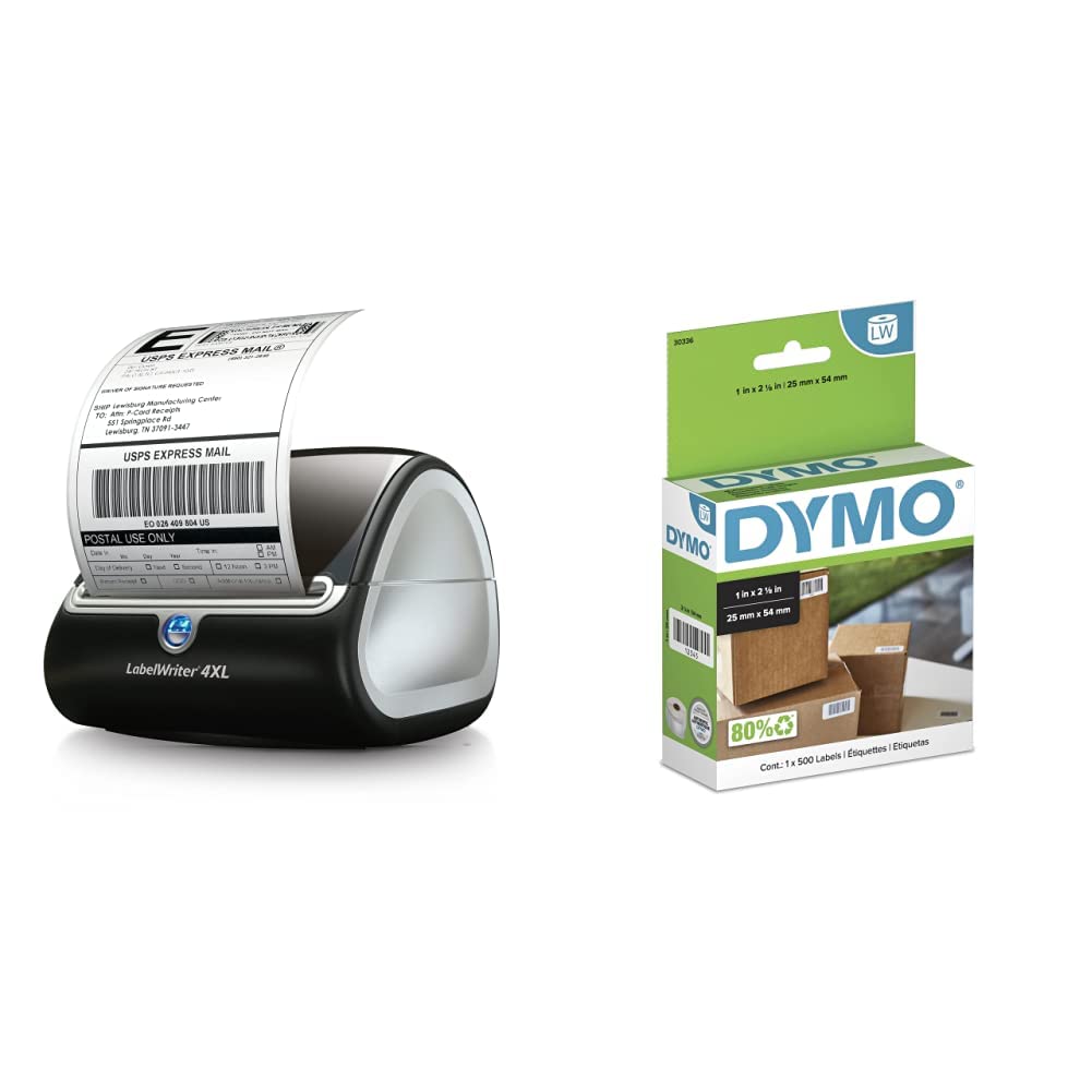 DYMO 1755120 LabelWriter 4XL Thermal Label Printer with LW Multi-Purpose Labels - 1