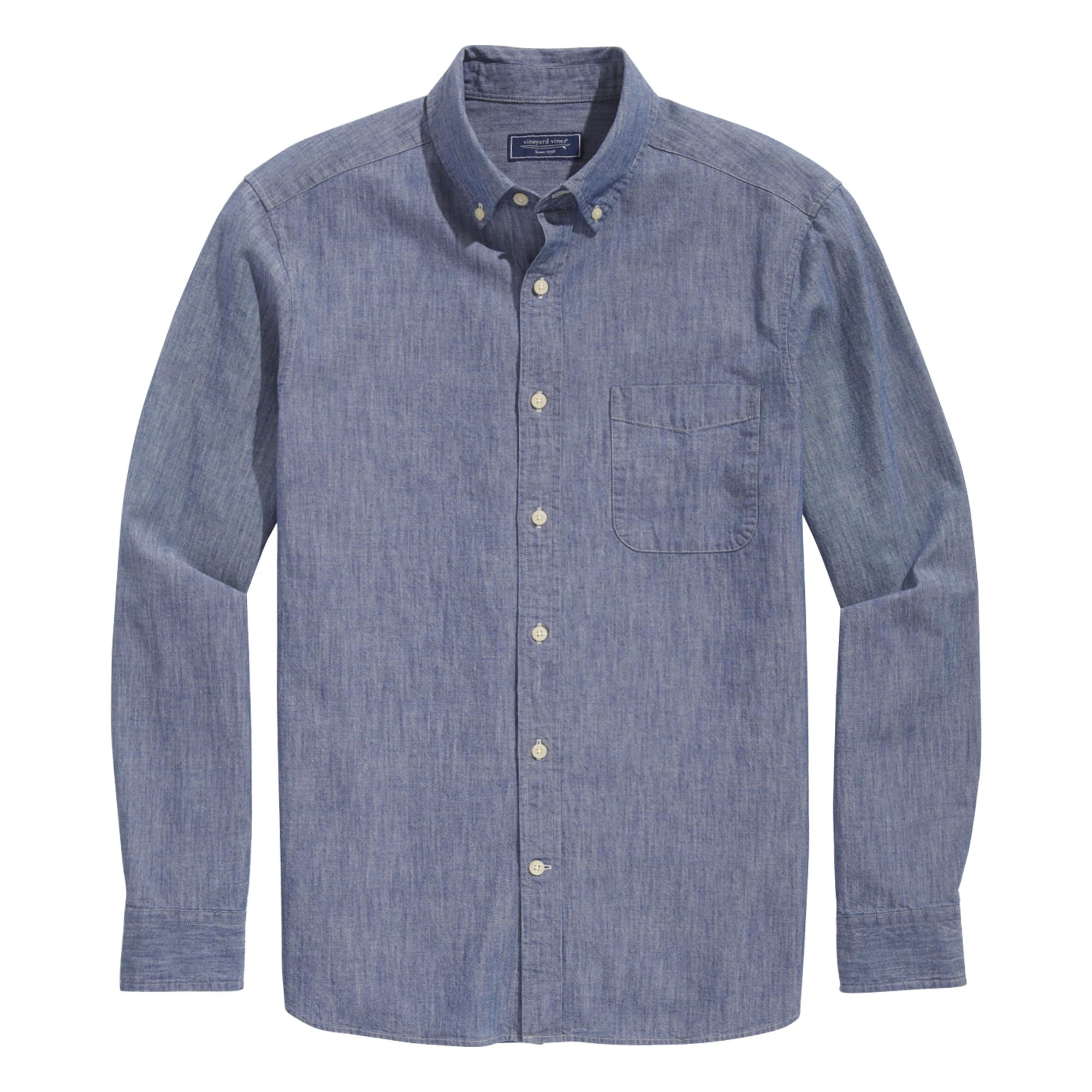 Vineyard Vines Men's Chambray Shirt | Casual Button Down Shirt for Men | Perfect for Summer Outfits, Beach Wear & Office Casual Style