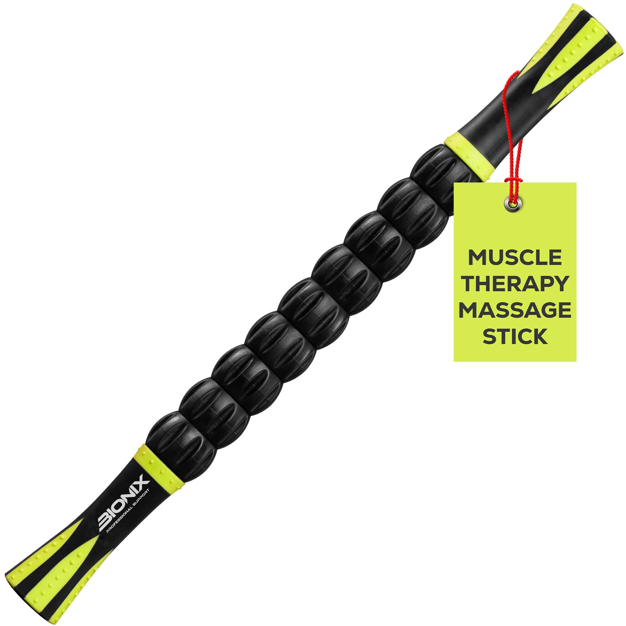 Bionix Deep Tissue Massage Roller Stick - 360° Muscle Roller for Trigger Points, Soreness & Tightness Relief, Myofascial Release and Recovery, Leg Calf Massager for Athletes, Runners, Yoga & Post-Workout Recovery (Green)