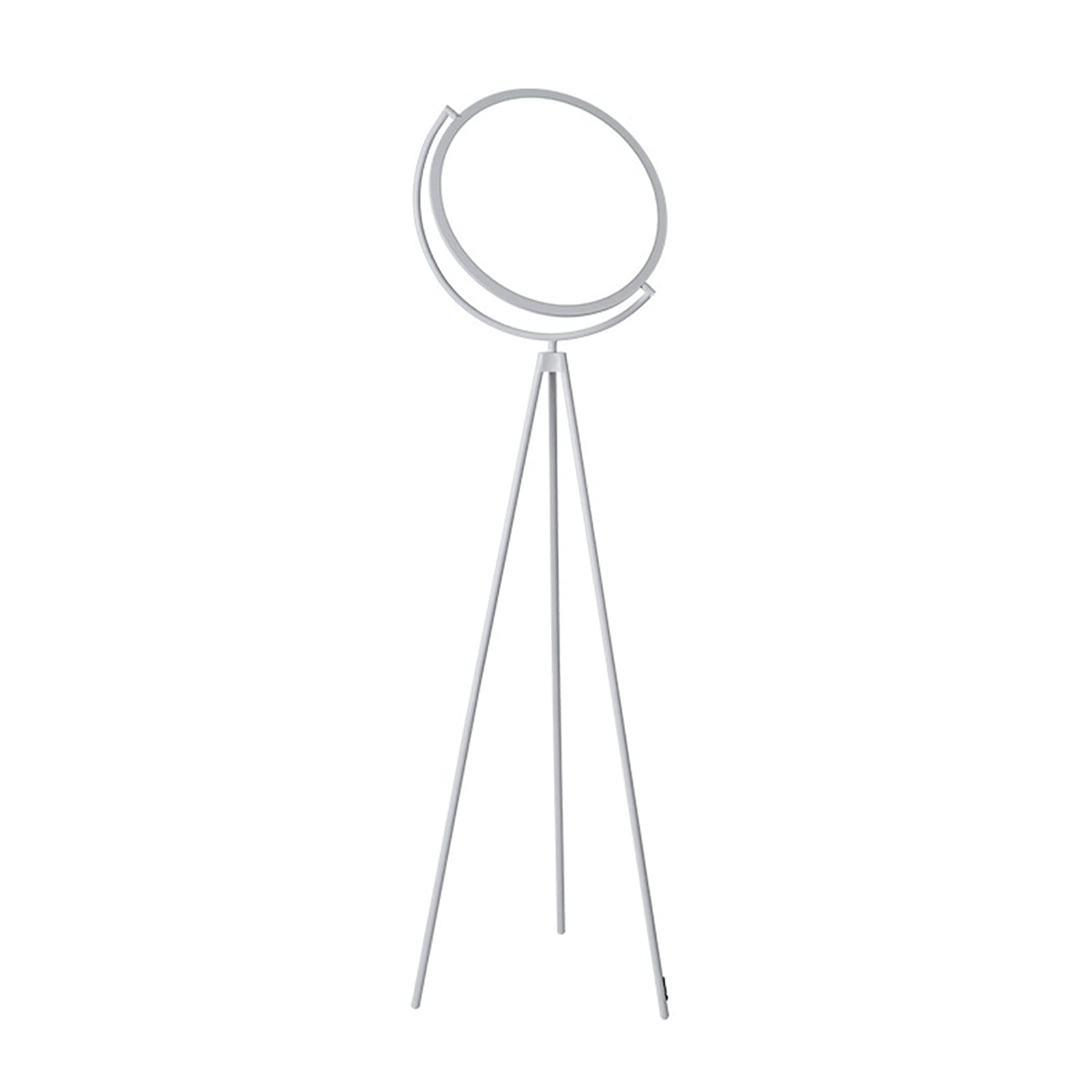 YUTAO Modern LED Floor Lamp with Stepless Dimming, Round Mirror & Triangle Tripod Design - Perfect for Living Room, Bedroom, or Office Lighting - Ideal Home Decor Gift for Family & Friends