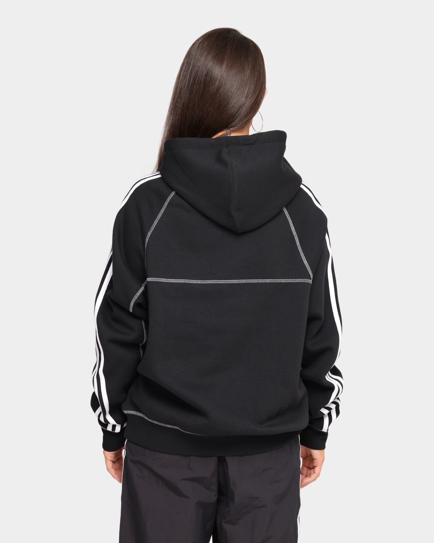 Adidas Contrast Stitch Hoodie for Men & Women - Black Athletic Pullover Sweatshirt | Gym, Running & Casual Wear