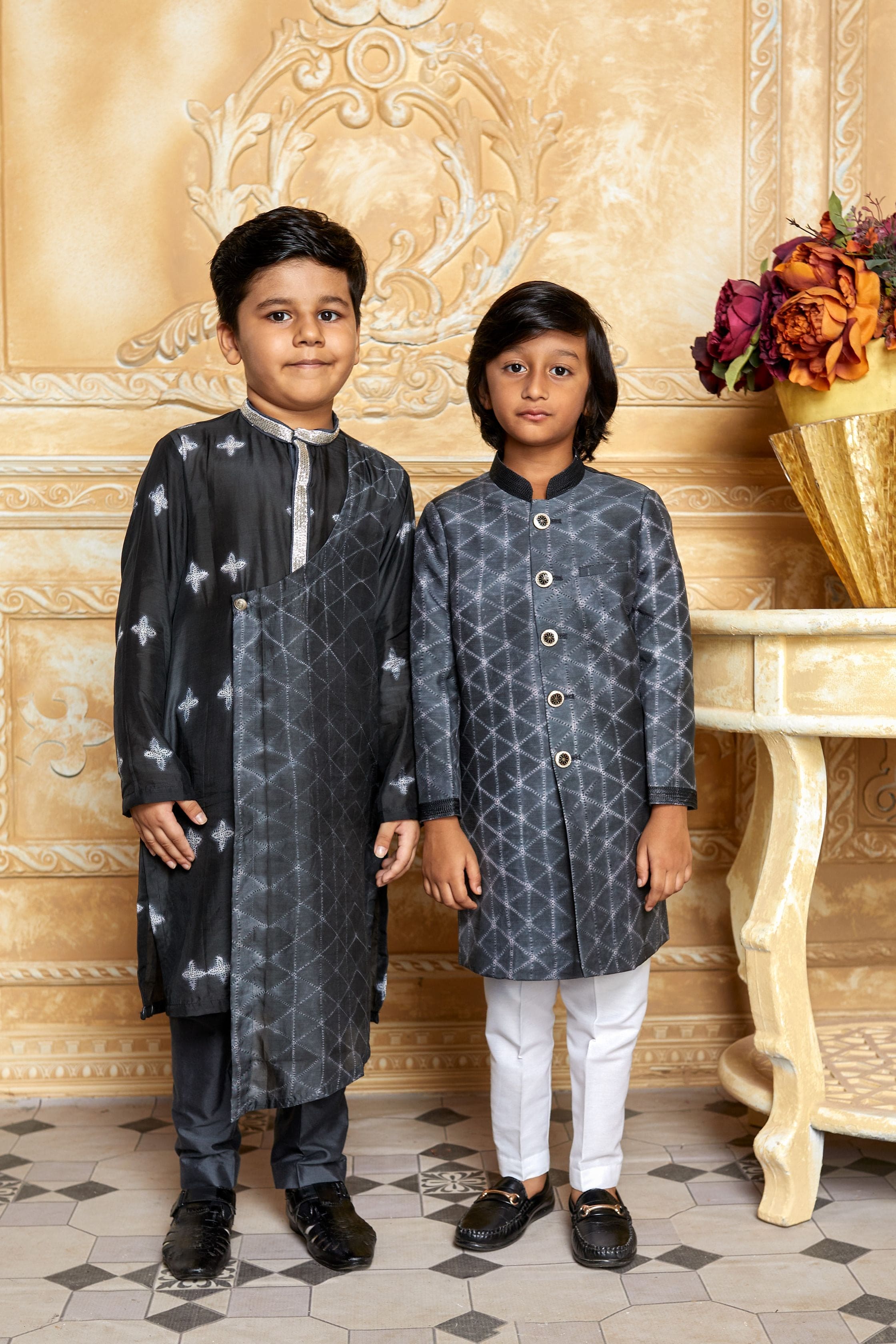 Pre Order Black Shibori Overlap Kurta Pant Set - Stylish Indian Ethnic Wear for Women, Perfect for Festivals, Weddings & Cultural Events