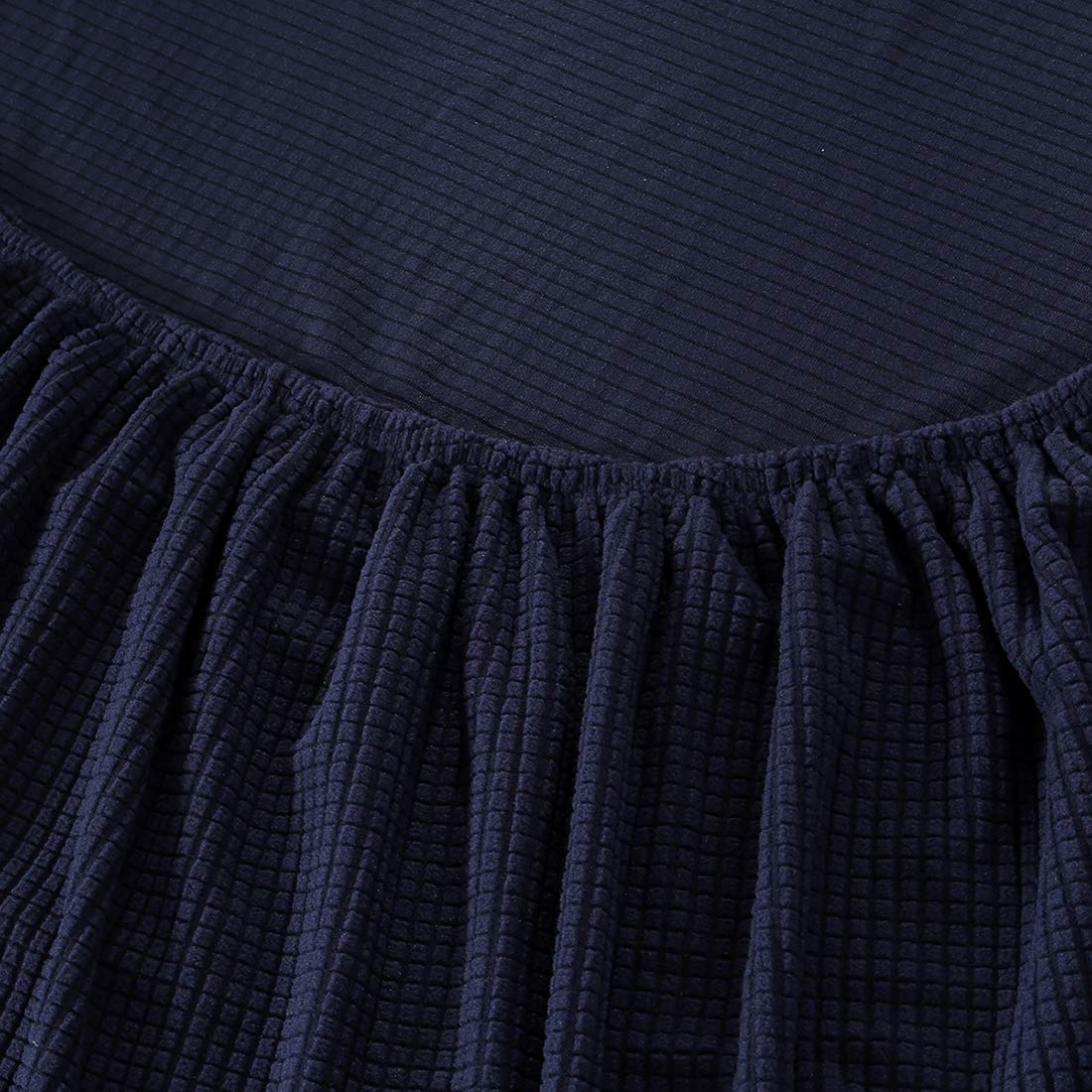 MIFXIN Jacquard L-Shaped Sofa Cover 2-Piece Stretch Polyester Slipcover - Sofa Protector for Sectional Couches, Dark Blue - Perfect for Living Room Decor & Home Protection