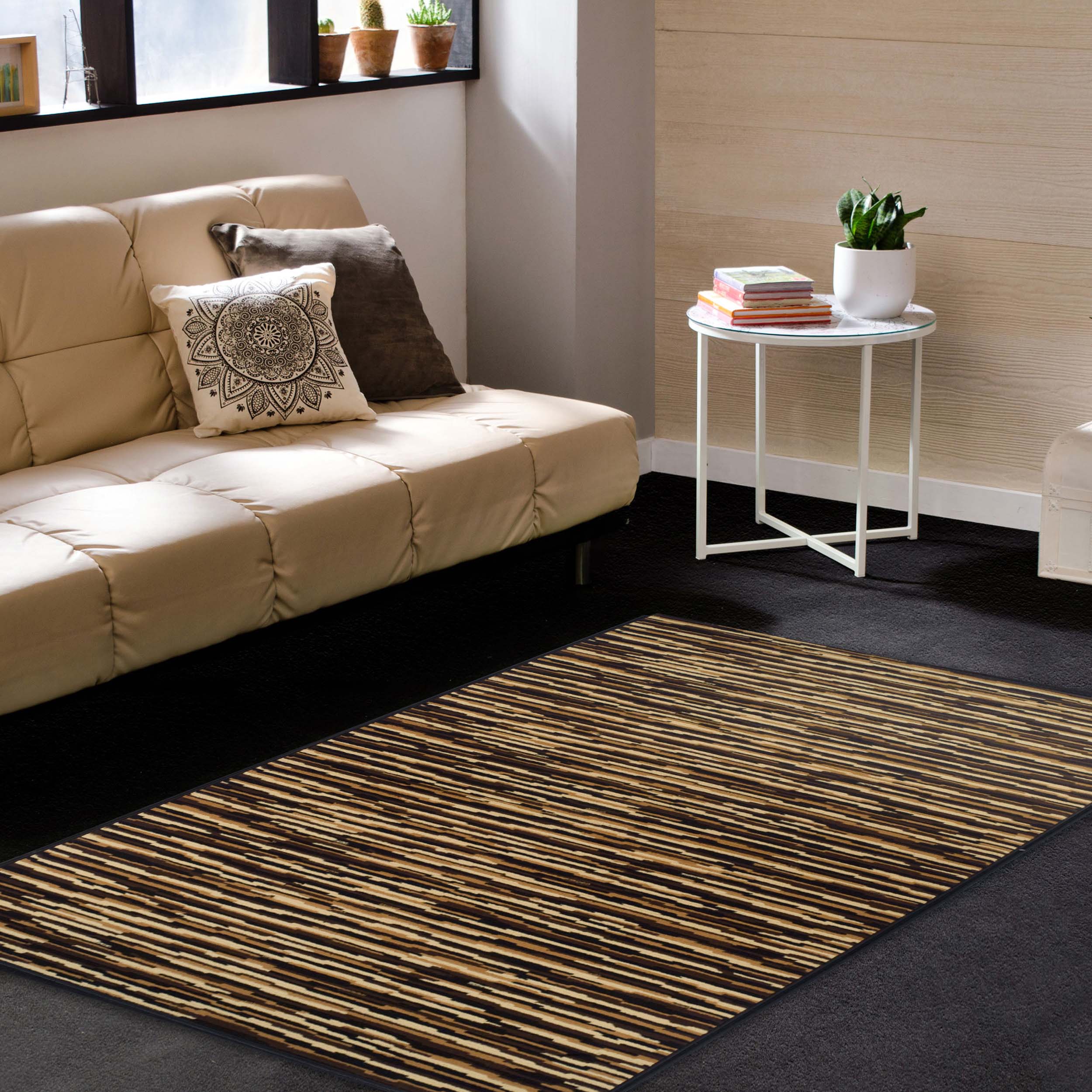 Horizons Modern Abstract Striped Area Rug - Non-Slip Indoor Runner for Living Room, Bedroom, Hallway | Soft & Durable Home Decor