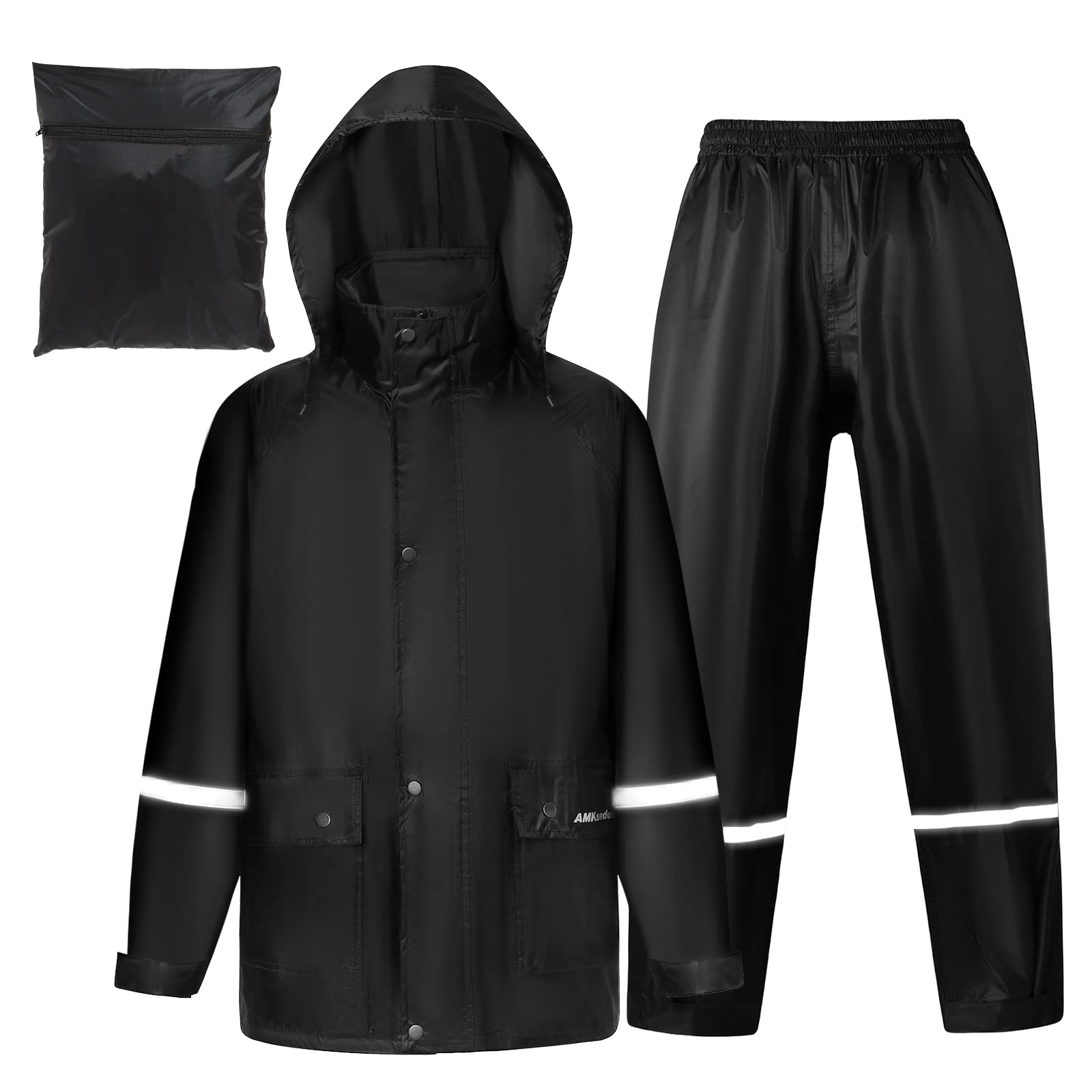 Men's Waterproof Rain Suit - Lightweight Durable Rain Jacket & Pants Set for Golf, Hiking, Work & Outdoor Activities | All-Weather Protection for Camping, Fishing & Commuting