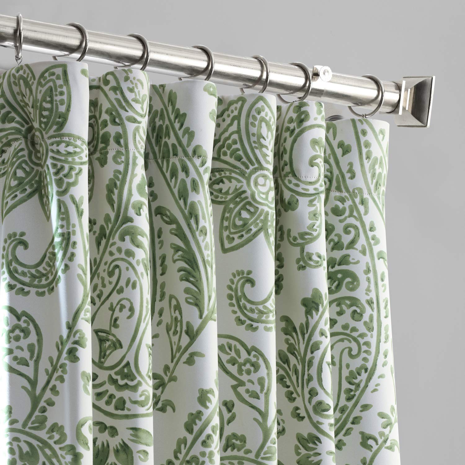 HPD Half Price Drapes Floral Printed Rod Pocket Blackout Curtains - 50