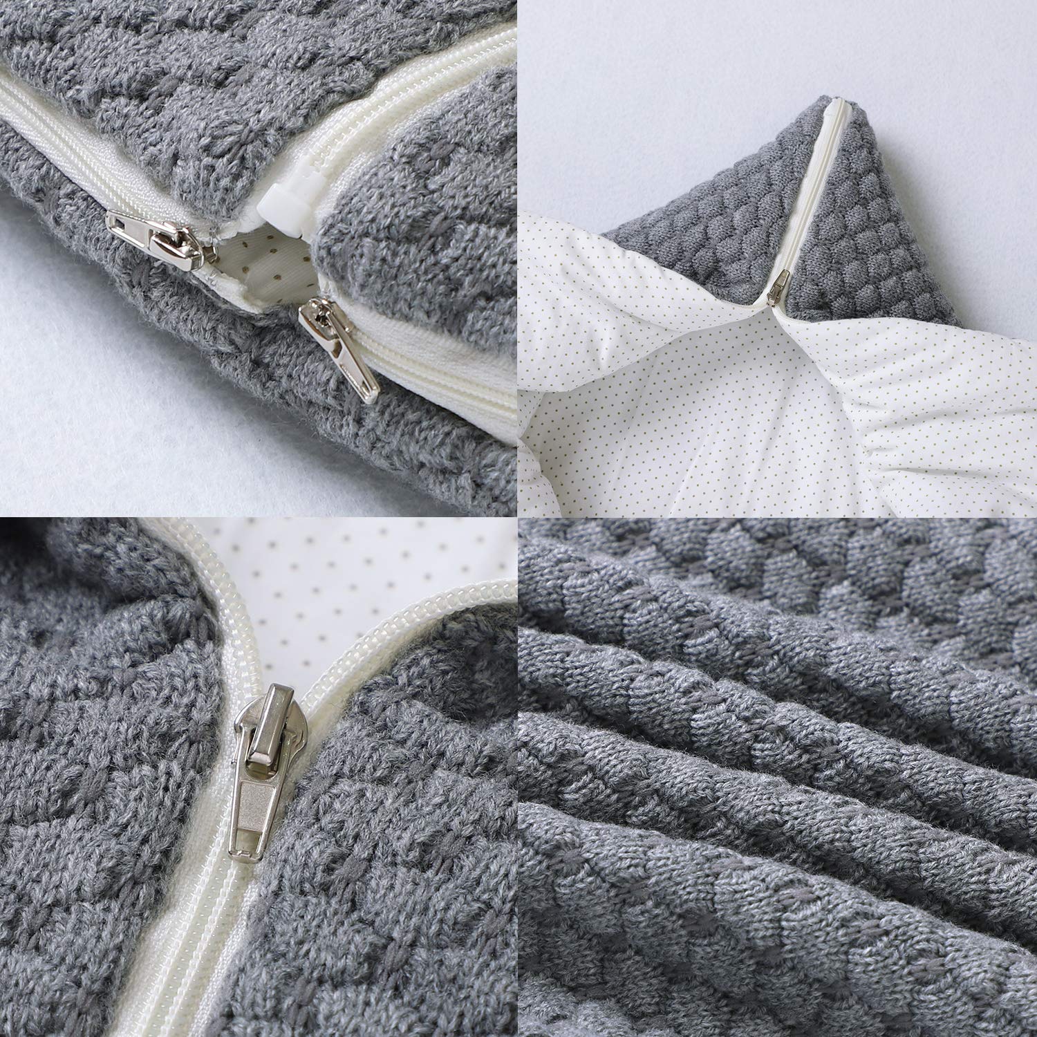 Soft Knitted Baby Sleeping Bag Hooded Swaddle Sack Blanket for Newborns 0-12 Months - Cozy Unisex Swaddle Wrap for Stroller, Crib & Travel - Perfect Baby Shower Gift (Grey) - Ideal for Nursery, Daycare & On-the-Go Parenting