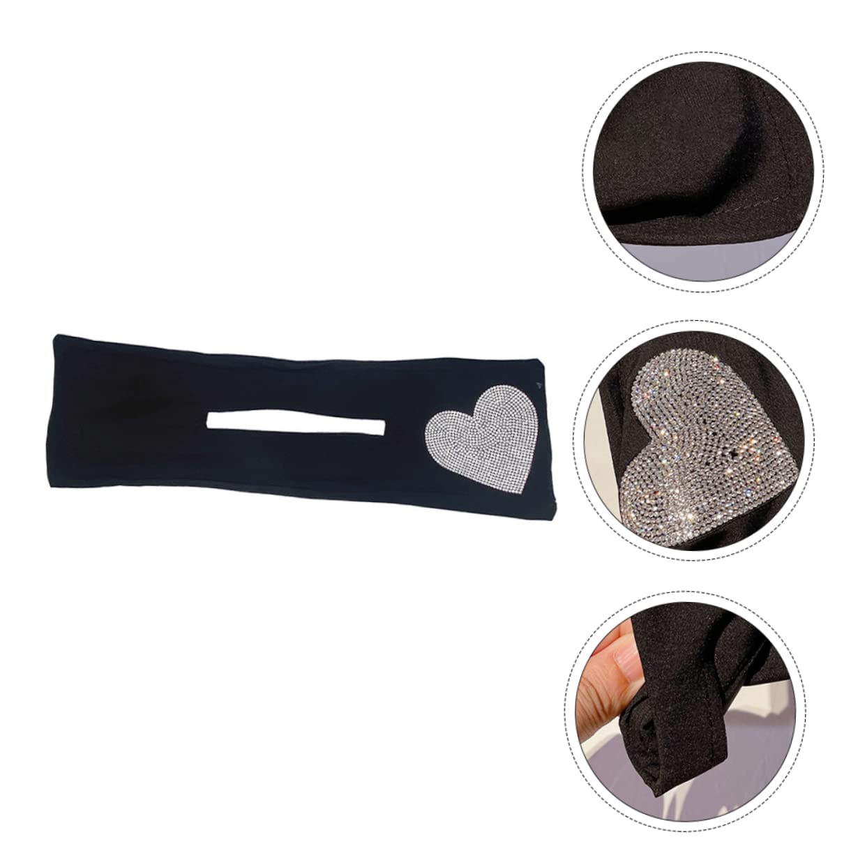 FRCOLOR Invisible Hair Bun Maker for Women - Heart Shaped Hair Clip with Rhinestones | Perfect for Weddings, Parties & Everyday Hairstyles