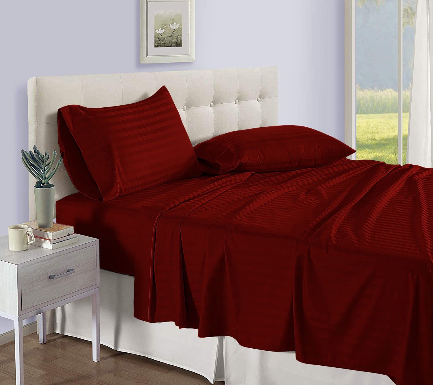 Luxury 100% Egyptian Cotton 4-Piece Bed Sheet Set - 1000 Thread Count, Twin XL Size (26