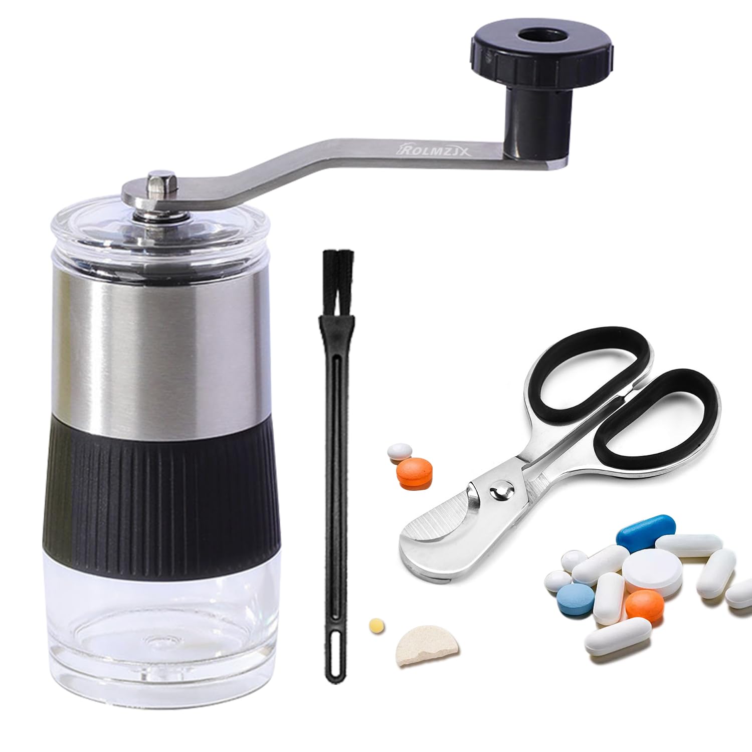 **Pill Crusher and Grinder - Easily Crush Multiple Tablets & Vitamins into Fine Powder - Perfect for Feeding Tubes, Kids, Pets & Arthritis Relief - Ideal for Medication Management & Daily Health Care**