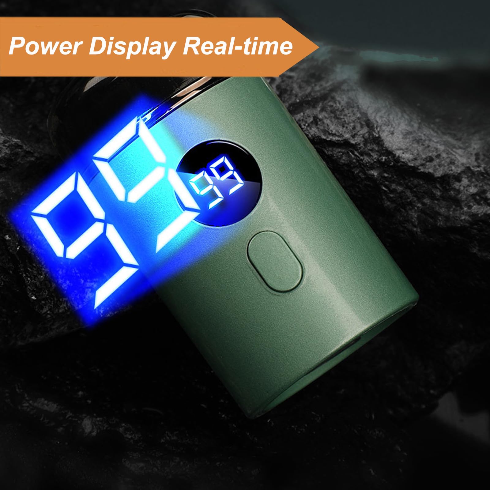 Timeatea Shaver - 2025 New Mini Portable Electric Shaver for Men & Women, USB C Rechargeable, LED Power Display, Travel-Friendly Design (Gray+Blue) - Perfect for Home, Office, Gym & Travel Use