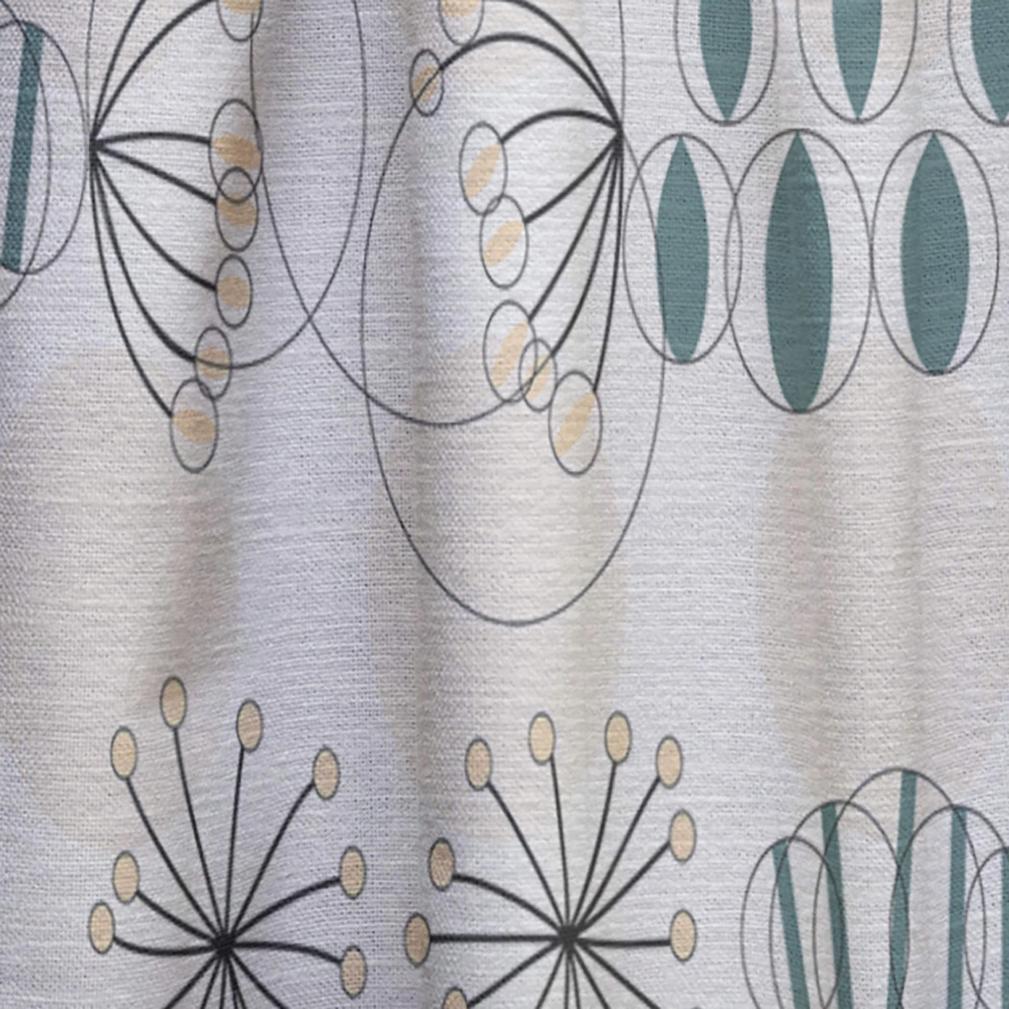 DesignQ Modern Abstract Geometric Pattern Thermal Insulated Curtains - Single Panel 52x63 - Blackout Drapes for Bedroom & Living Room - Perfect for Home Decor, Privacy & Energy Efficiency