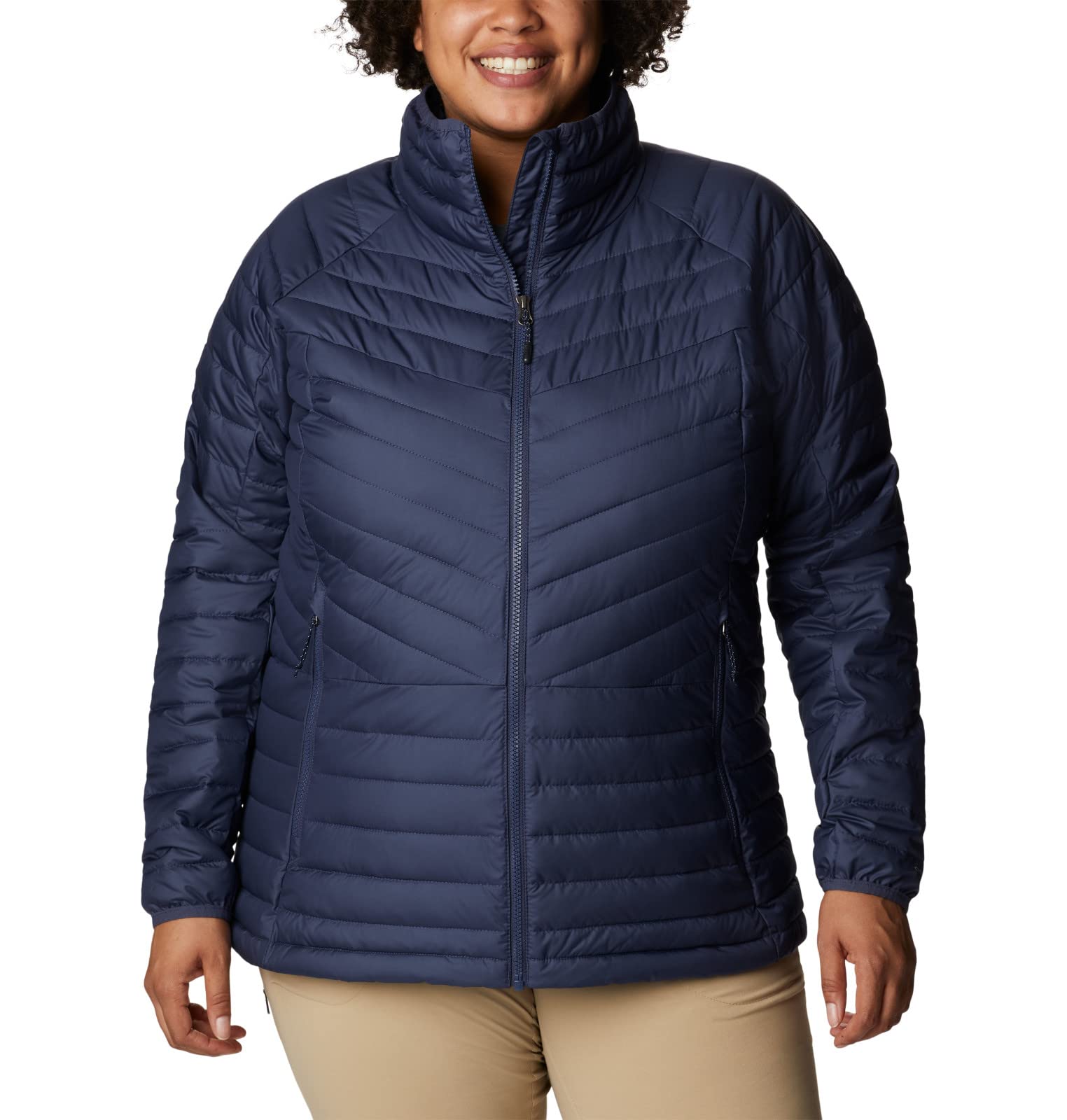 Columbia Women's Powder Lite II Full Zip Jacket - Lightweight Water-Resistant Winter Jacket for Hiking & Outdoor Activities