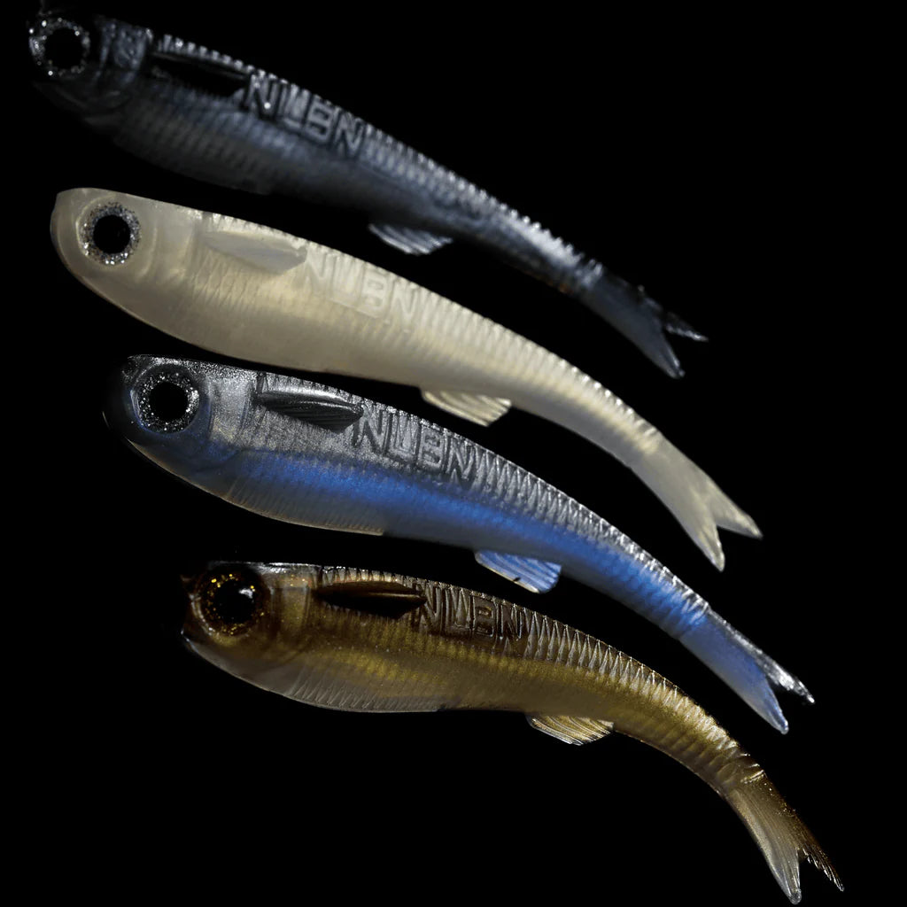NLBN Mini Mullets Fishing Lures - Premium Saltwater & Freshwater Soft Plastic Baits for Bass, Trout, and Panfish - Perfect for Kayak Fishing and Shore Casting