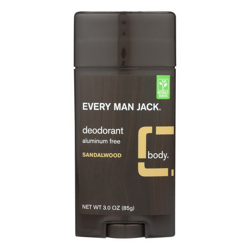 Every Man Jack Natural Deodorant for Men - Aluminum Free, Long Lasting Odor Protection (Select Scents) - Fresh Scent for Daily Use at Work, Gym & Outdoor Activities