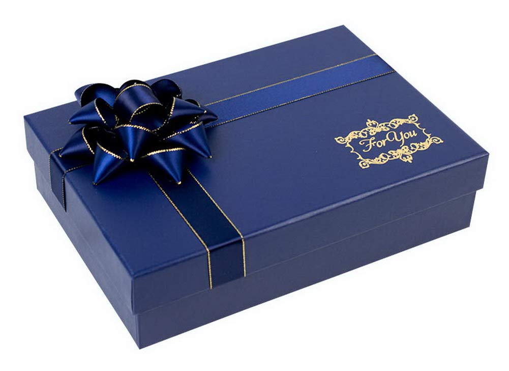 Elegant Navy Blue Gift Box with Bowknot - Perfect for Valentine's Day Gifts, Jewelry Packaging & Special Occasions