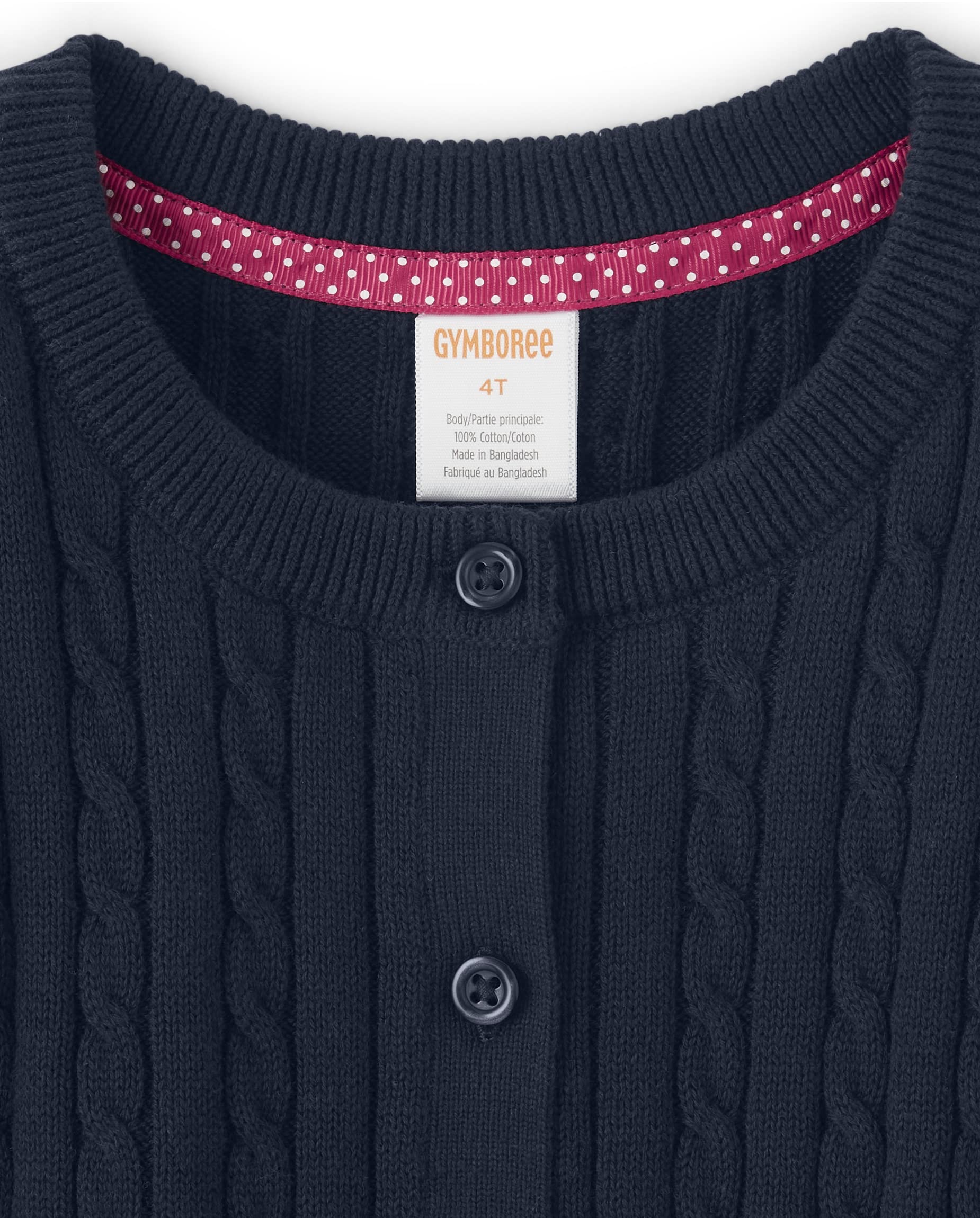Gymboree Girls & Toddler Cable Knit Cardigan Sweater - Soft Long Sleeve Winter Pullover for School, Playdates & Family Photos