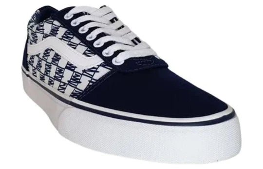 Vans Men's Ward Low Navy Scribble Skate Shoes - Casual Sneakers for Streetwear & Everyday Comfort