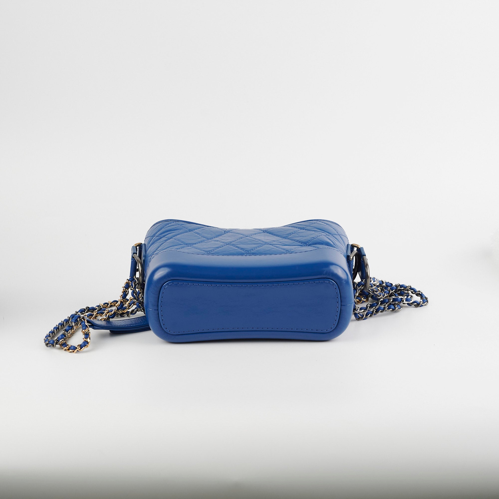 Chanel Small Gabrielle Blue Leather Shoulder Bag - Luxury Designer Handbag for Women, Perfect for Date Night & Evening Events