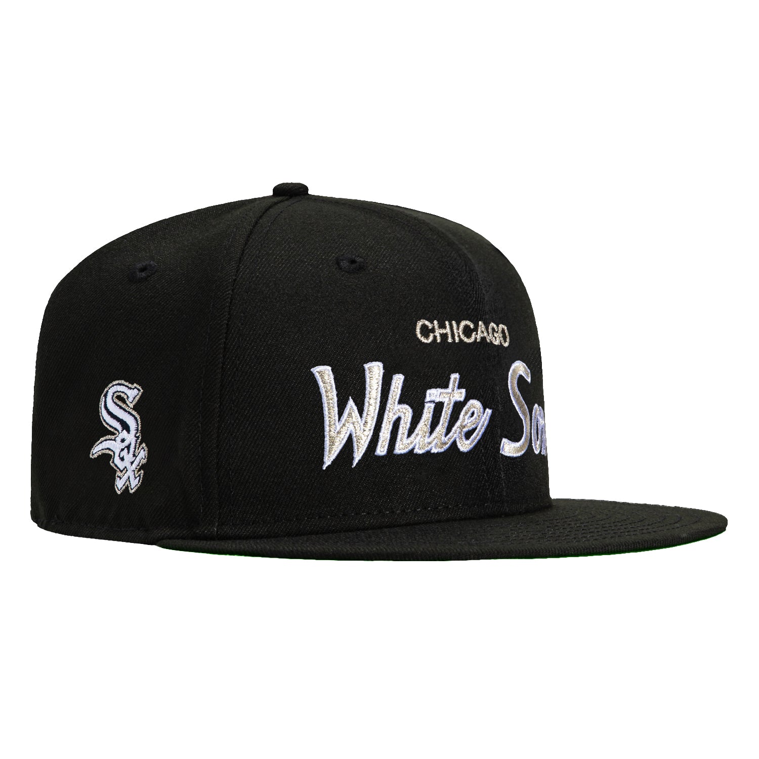 New Era 59Fifty Chicago White Sox Embroidered Logo Patch Snapback Hat - Black | Official MLB Baseball Cap for Men & Women | Perfect for Games, Streetwear & Sports Fans