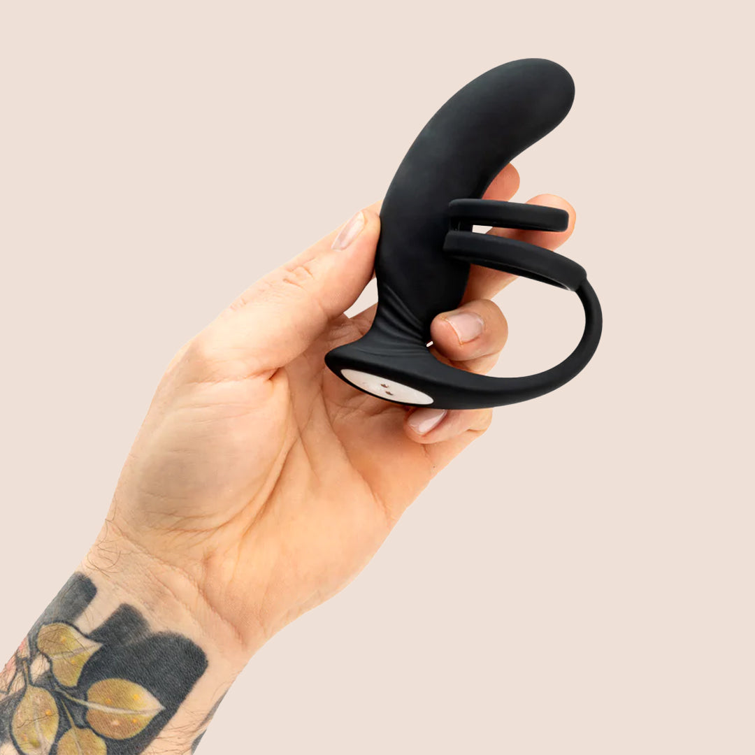 SIMPLI Rechargeable Silicone Prostate Massager with C-Ring | Powerful Vibration for Men | Perfect for Relaxation & Intimate Pleasure at Home