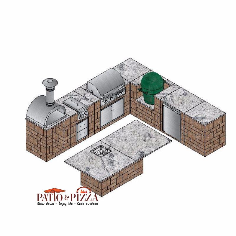 Necessories Kitchen Island Cabinet Kit - Premium Modular Storage Solution for Modern Kitchens | Perfect for Small Spaces, Open Shelving & Organization