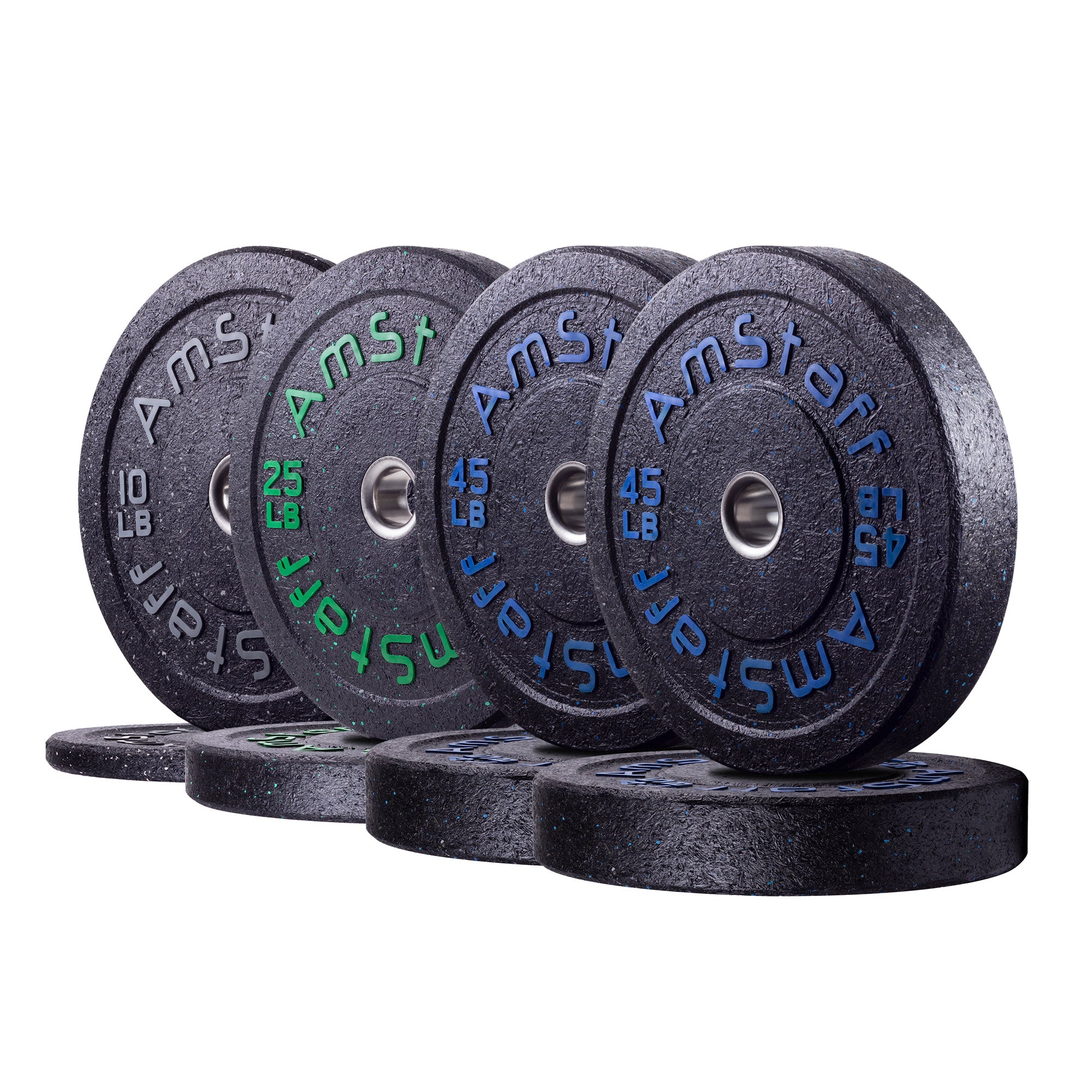 Premium Crumb Rubber Bumper Plates - Olympic Weightlifting Plates for CrossFit, Home Gym & Strength Training - Durable & Quiet Floor Protection