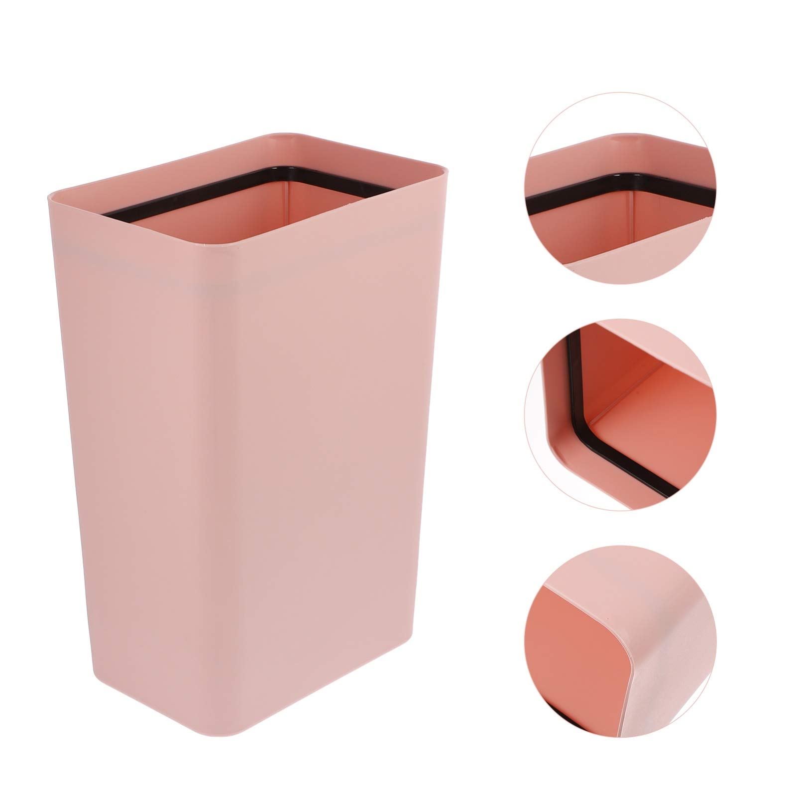 BESPORTBLE 1-Piece Open Plastic Trash Can - Small Waste Basket for Bedroom, Bathroom, Office & Kitchen - Durable Dustbin & Garbage Container for Home Use