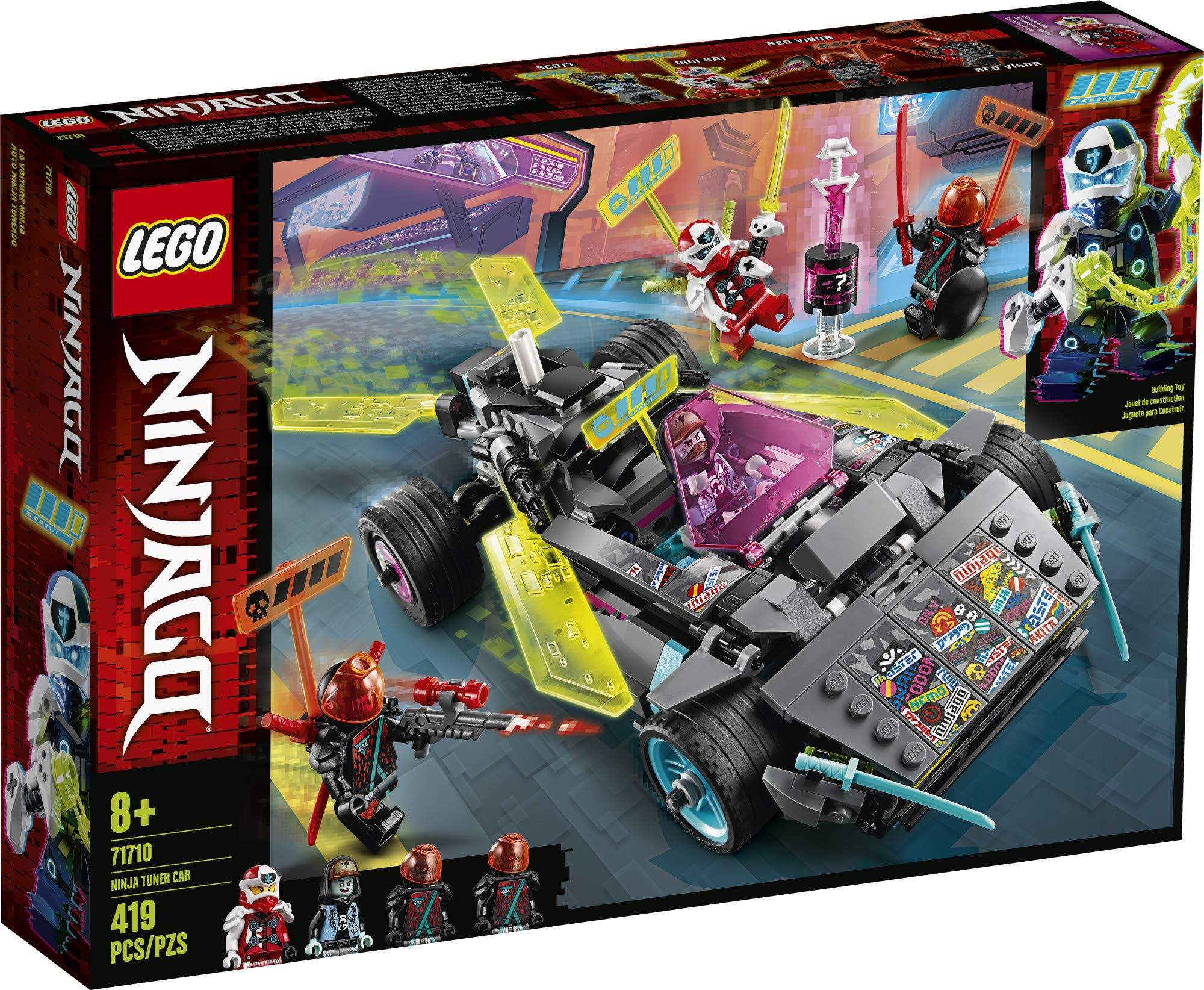 LEGO NINJAGO Ninja Tuner Car 71710 Building Kit - 419-Piece Toy Car for Kids | Creative Play, Birthday Gift & Collectible for Ninjago Fans