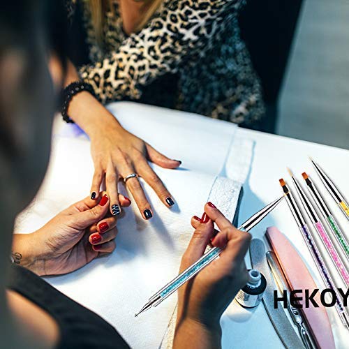 5 Pcs Nail Art Brush Set - Professional Point Drill Drawing Pen, Manicure Care Tool, Acrylic UV Gel Liner, 3D Glitter Polish Pen & Dotting Tools for DIY Nail Designs | Perfect for Salon, Home Manicure & Nail Art Enthusiasts