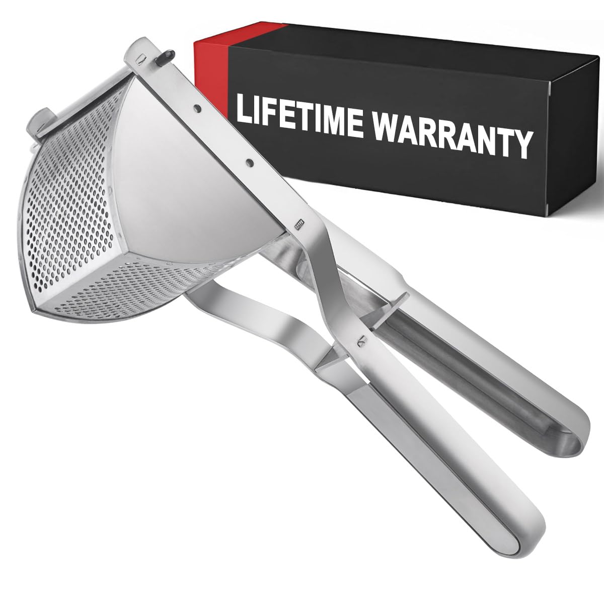 Stainless Steel Potato Ricer & Masher - Heavy Duty Kitchen Tool with Non-Slip Grip for Perfect Mashed Potatoes, Baby Food & Fruit Puree - Ideal for Home Cooking, Restaurants & Meal Prep