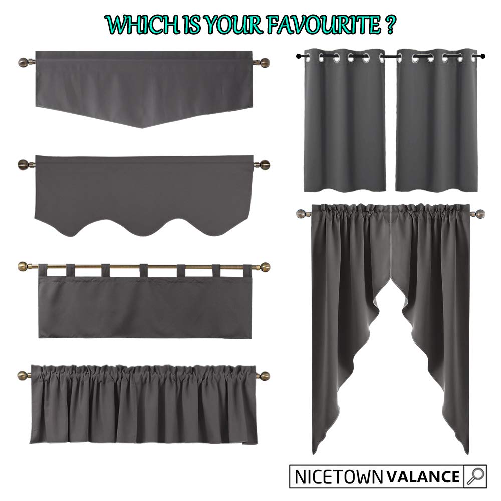 Thermal Insulated Blackout Kitchen Curtains for Small Windows - 29