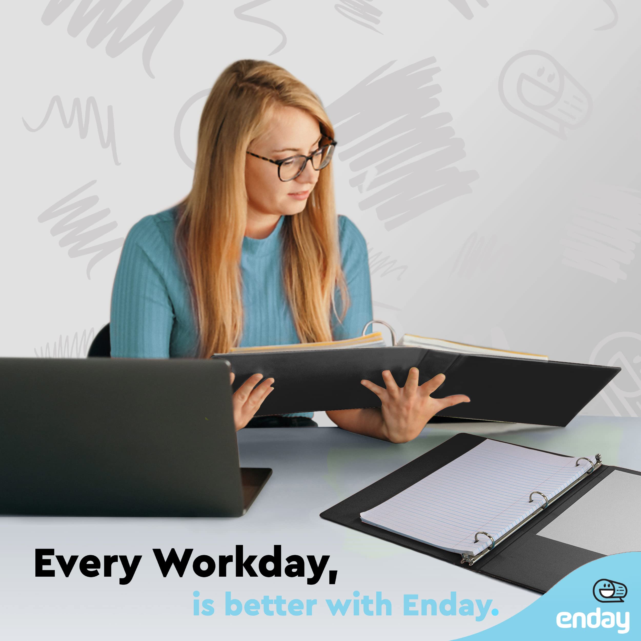 1 Inch 3 Ring Binder 6 Pack - Black Clear View Cover with 2 Inside Pockets - Durable School & Office Supplies for Organizing Documents, Homework, Presentations - Perfect for Students, Teachers & Professionals