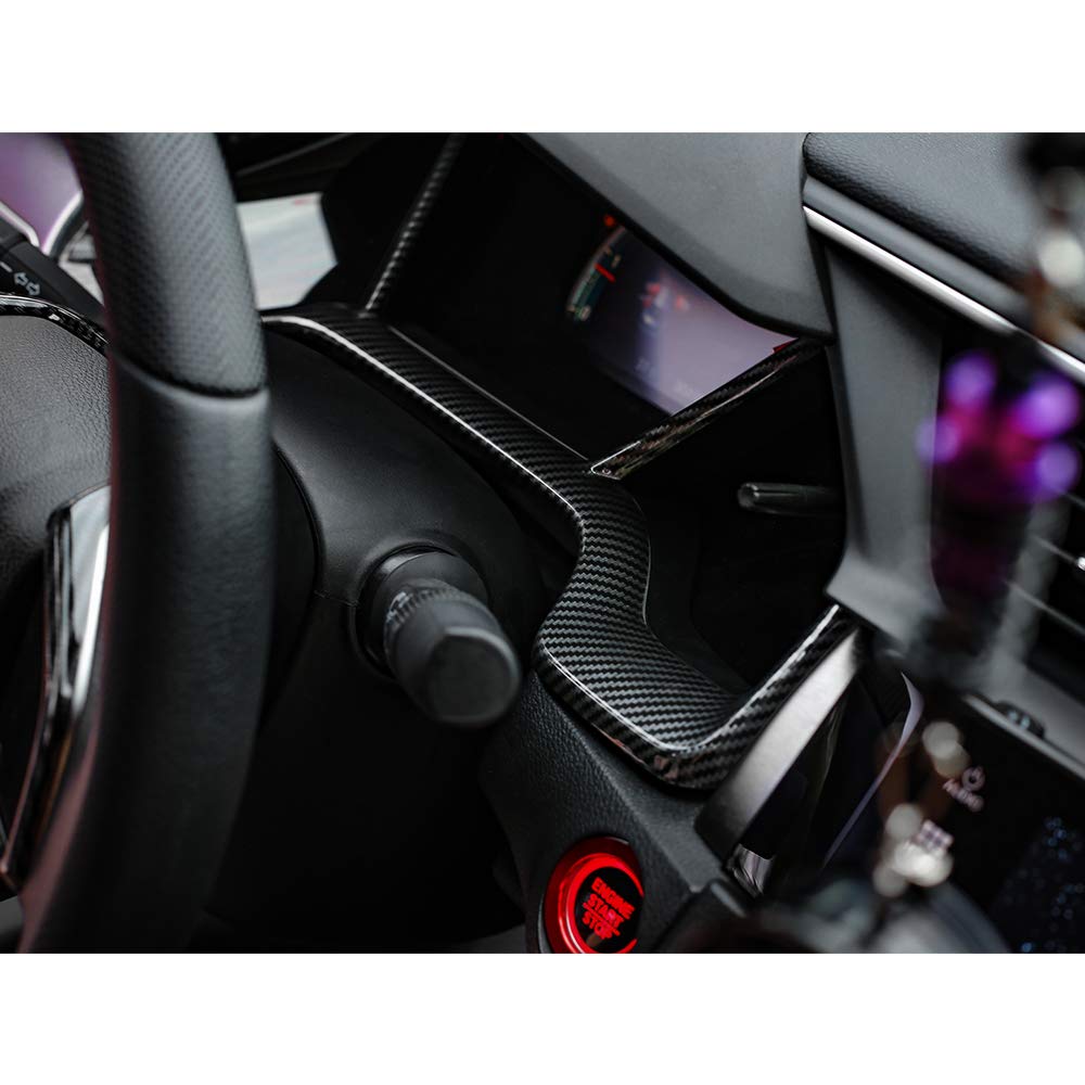 Premium Carbon Fiber Dashboard Trim Cover for 2016-2021 Honda Civic 10th Gen - Interior Decorative Panel Accessory | Perfect for Car Customization & Interior Upgrade