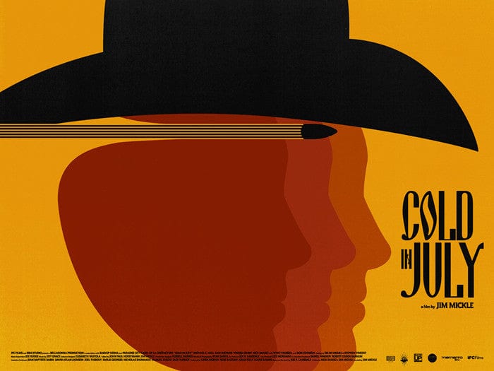 Cold In July Movie Poster by Jay Shaw - Vintage Style Film Art Print for Home Theater & Office Decor