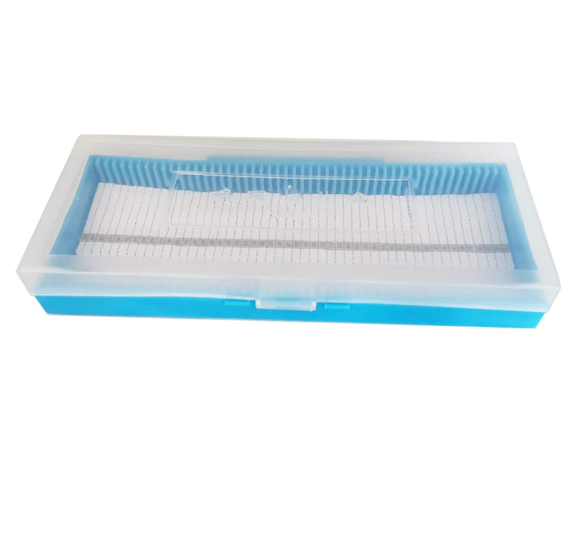 MUHWA Microscope Slide Storage Box - Holds 50 Glass Slides | Durable Lab Organizer for Science Experiments, Classroom & Home Use