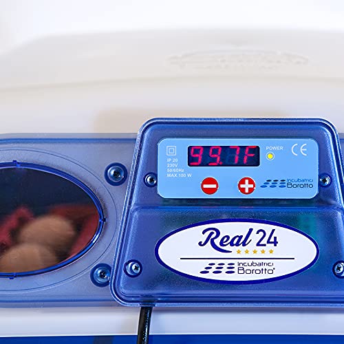 Premier 1 Supplies Borotto Real 24 Automatic Egg Incubator with Humidity Pump - Ideal for Poultry Farming, Hatching Chicken Ducks & Quail Eggs at Home or Farm