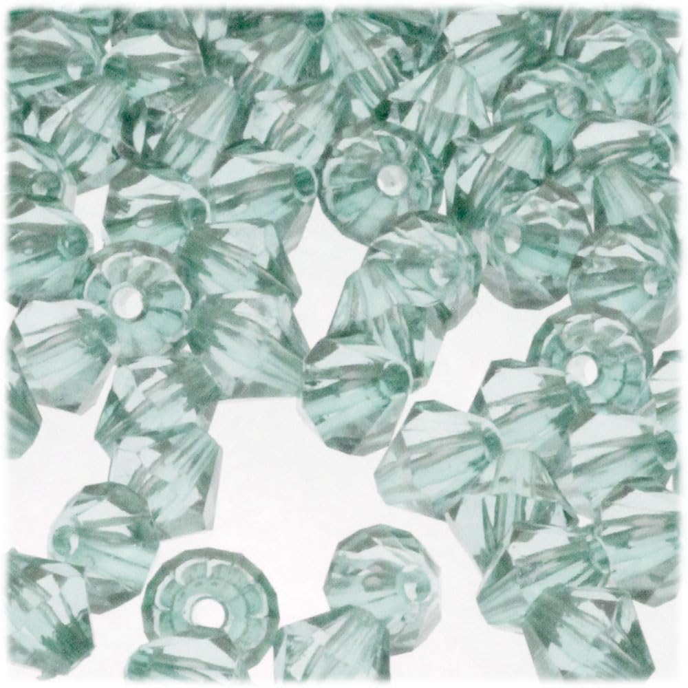 100-Piece Clear 12mm Acrylic Bicone Beads - Faceted DIY Jewelry Making Supplies for Necklaces, Bracelets & Craft Projects