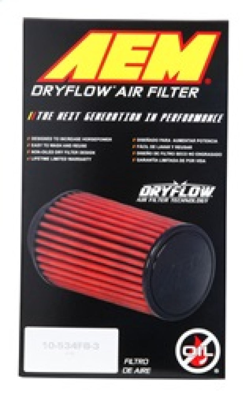 AEM DryFlow Performance Air Filter - Round Tapered 5