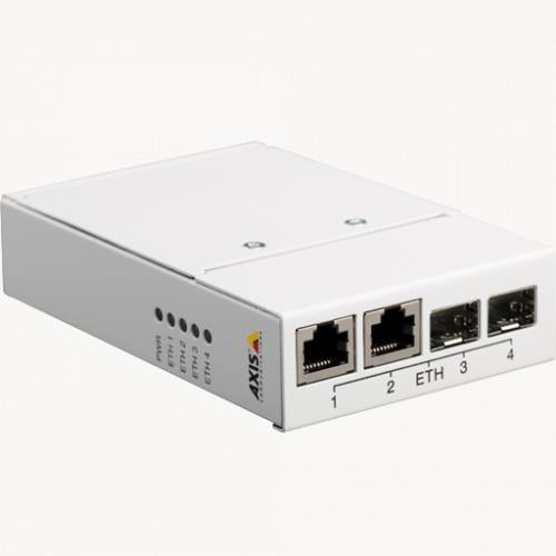 Axis Communications T8606 Media Converter Switch (24 VDC) - High-Speed Network Device for IP Surveillance & Industrial Automation