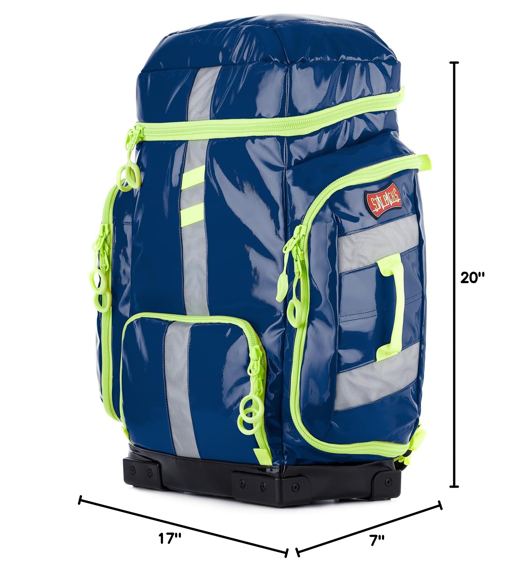 Statpacks G3+ Clinician EMT Medical Bag - Blue Trauma Jump Bag for EMS, Paramedics, Police & Firefighters - Lightweight, Ergonomic BLS/ALS First Responder Gear for Emergency Scenes & Field Use