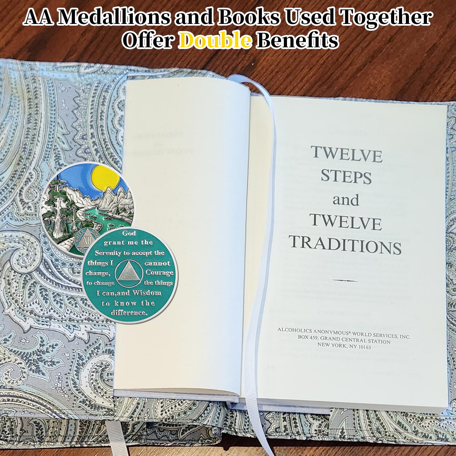 12 Year Sobriety Coin - AA NA Recovery Medallion with Serenity Prayer - Alcoholics Anonymous Token Gift for Men & Women - Celebrate Clean Living Milestones - Perfect for 12th Anniversary, Meetings & Support Groups