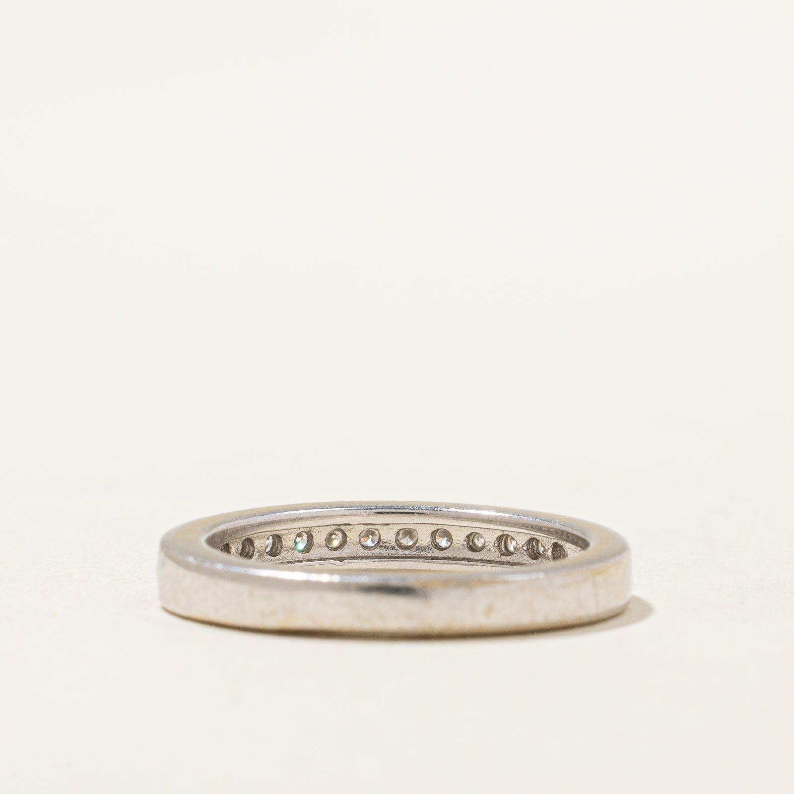 Channel Set Semi Eternity Diamond Band Ring - 0.30 Carat Total Weight (CTW) - Size 4.25 - Perfect for Anniversary Gifts, Wedding Bands & Everyday Elegance