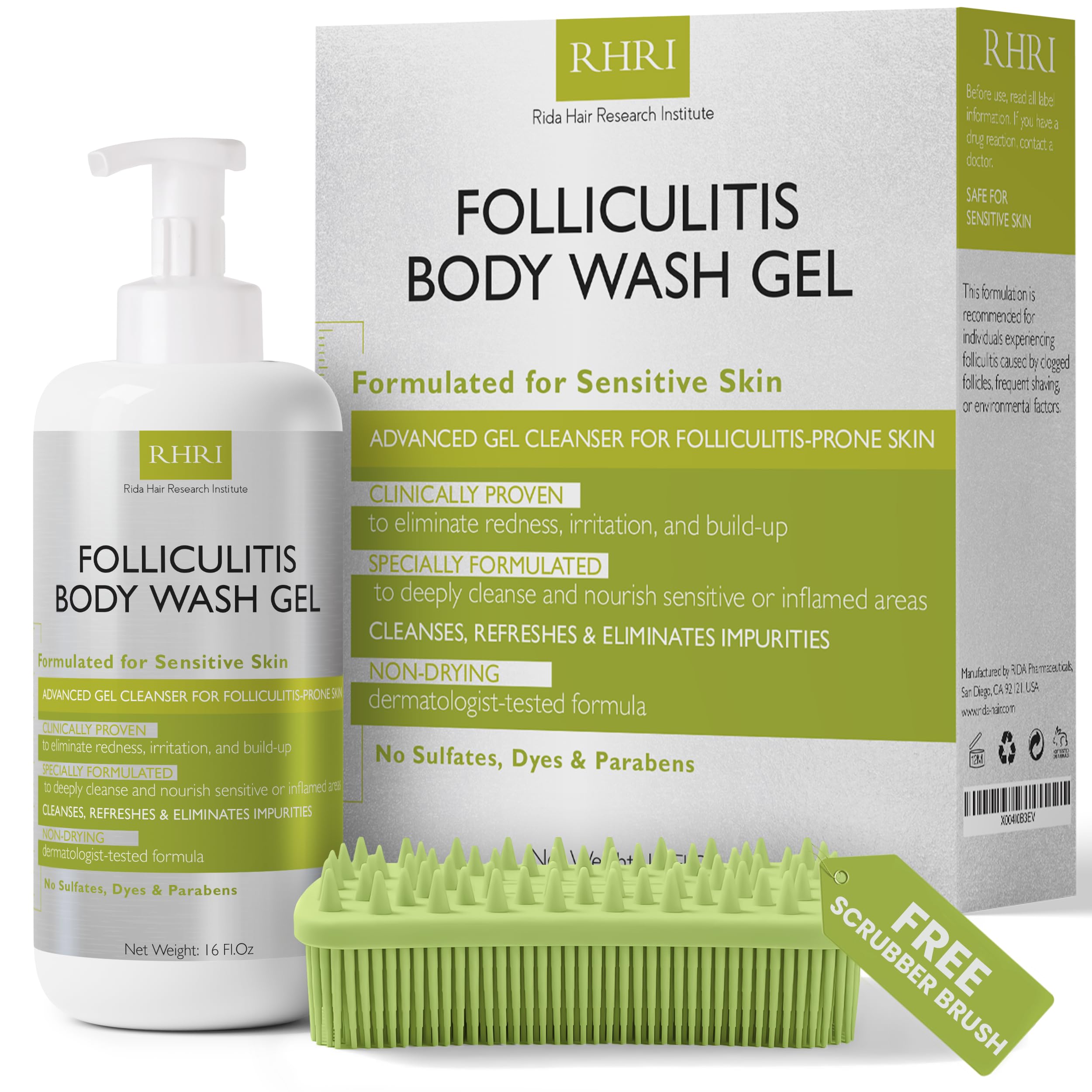 Terramed Just Think Comfort Folliculitis Body Wash - Medicated Soap for Irritated Skin & Bumps - Gentle Cleanser for Body Acne, Razor Bumps & Ingrown Hairs - Ideal for Post-Shave & Sensitive Skin Care