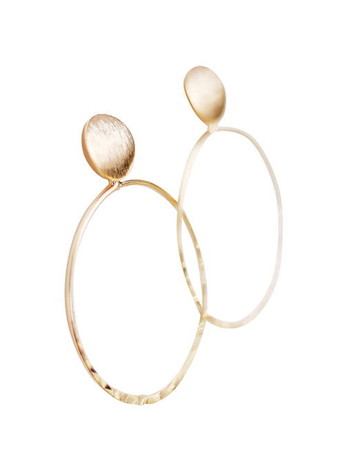 Jenn Gold Hoop Earrings - 14K Gold Plated Hoop Earrings for Women, Classic Circle Earrings, Hypoallergenic Fashion Jewelry - Perfect for Everyday Wear, Parties & Gifts